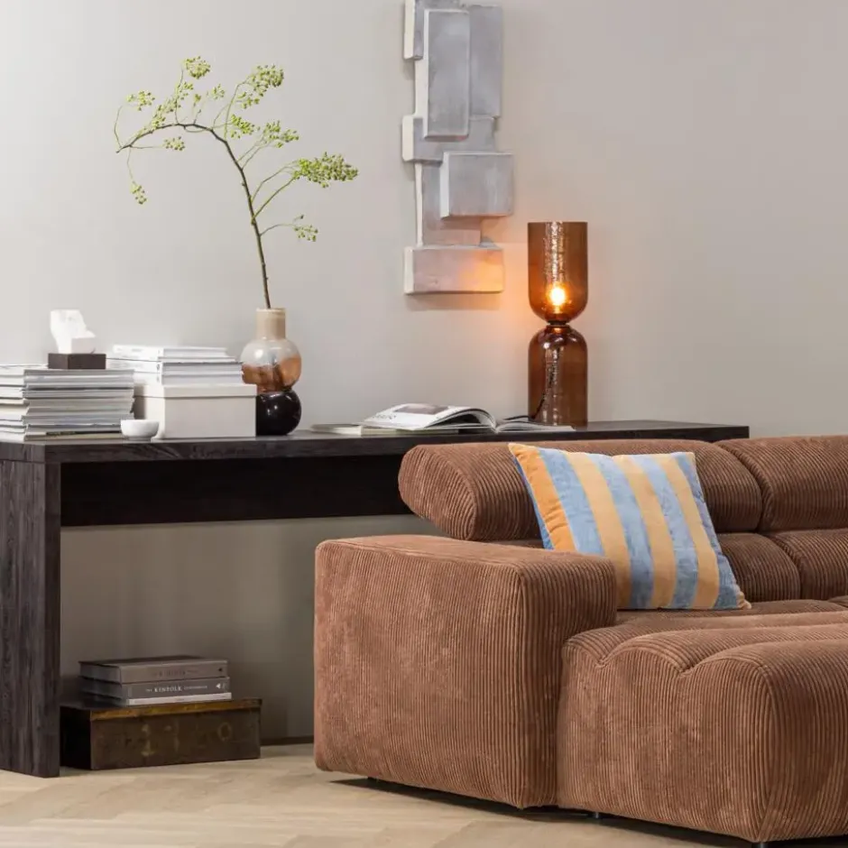 WOOOD Maan Sidetable - MDF - Donkerbruin - 76x200x45