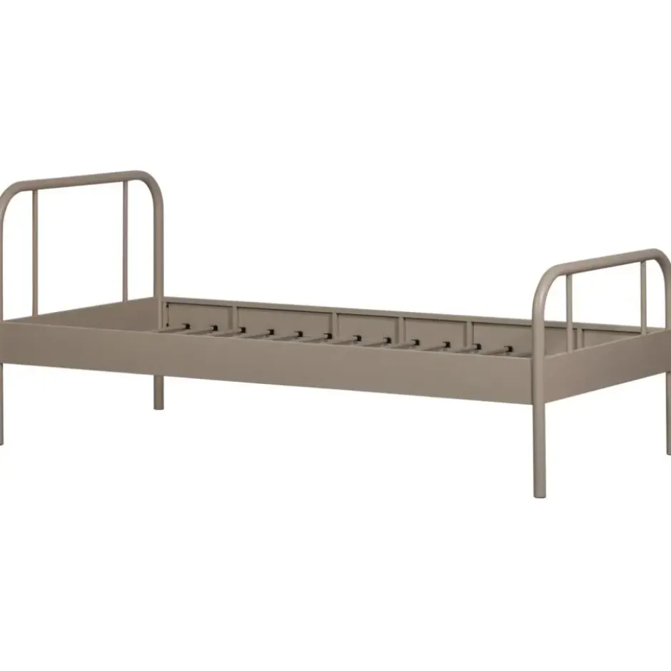 WOOOD Mata 1-Persoonsbed - Metaal - Zand - 90x208x95