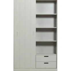 WOOOD Mila Schuifdeurkast - Grenen - Dust - 200x120x42