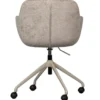 WOOOD Morros Bureaustoel - Polyester - Taupe - 88x57x60