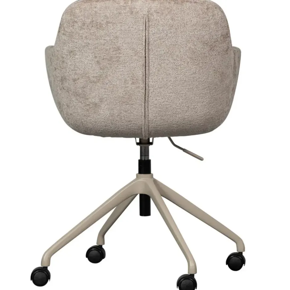 WOOOD Morros Bureaustoel - Polyester - Taupe - 88x57x60