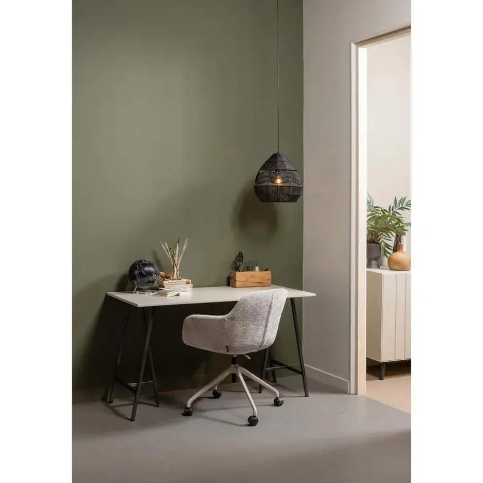 WOOOD Morros Bureaustoel - Polyester - Taupe - 88x57x60