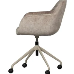 WOOOD Morros Bureaustoel - Polyester - Taupe - 88x57x60