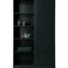 WOOOD Move schuifdeurkast - Grenen - Mat Zwart - 200x120x42