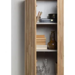 WOOOD New Gravure Hoge Kast - Eiken - Naturel - 210x60x42