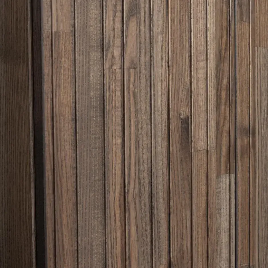 WOOOD New Gravure Hoge Kast - Essen - Espresso - 210x60x42