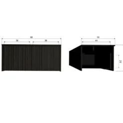 WOOOD New Gravure Kistbank - Essen - Espresso - 40x88x50