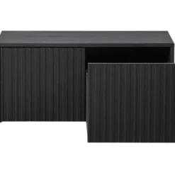 WOOOD New Gravure Kistbank - Grenen - Zwart - 40x88x50