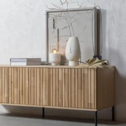 WOOOD New Gravure Tv Meubel - Eiken - Naturel - 56x150x44