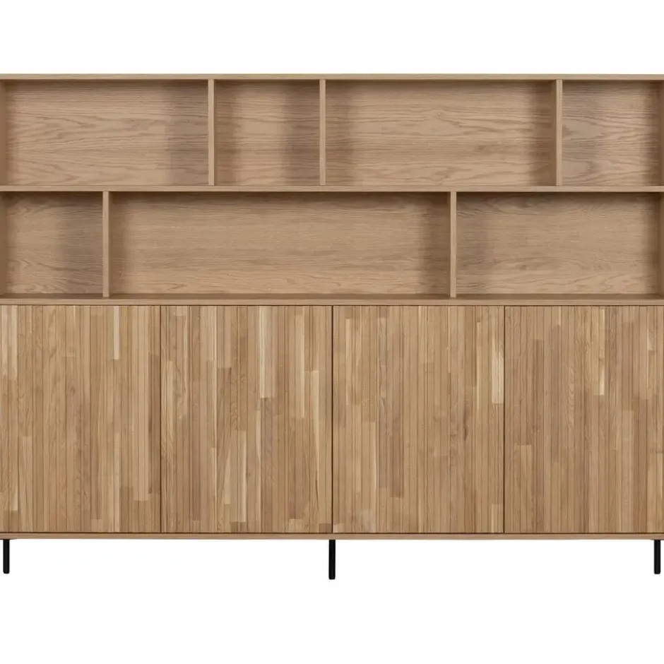 WOOOD New Gravure Wandkast - Eiken - Naturel - 150x200x44