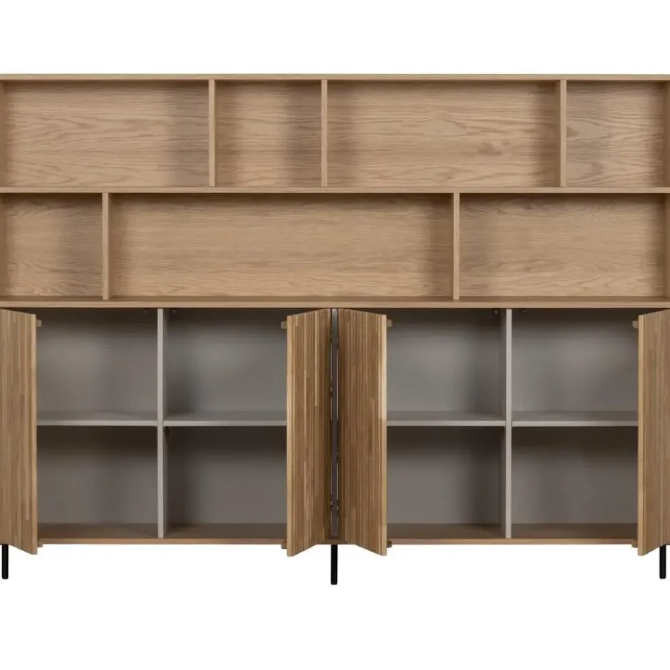 WOOOD New Gravure Wandkast - Eiken - Naturel - 150x200x44
