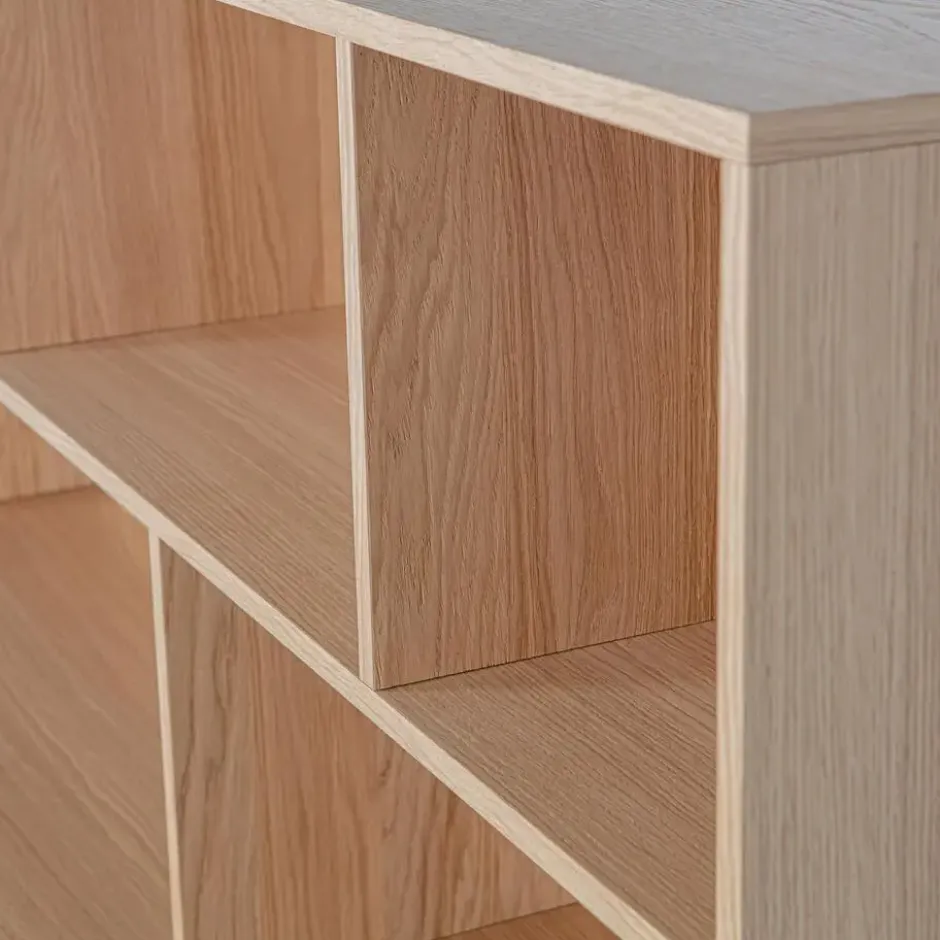 WOOOD New Gravure Wandkast - Eiken - Naturel - 150x200x44