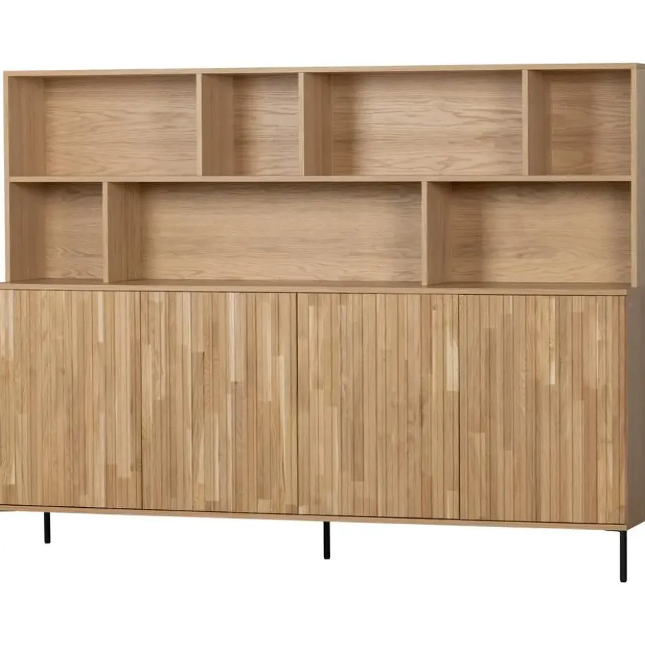 WOOOD New Gravure Wandkast - Eiken - Naturel - 150x200x44