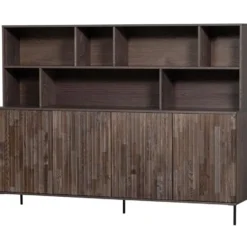 WOOOD New Gravure Wandkast - Essen - Espresso - 150x200x44