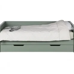 WOOOD Nikki Bedbank Incl Bedlade - Grenen - Groen - 208x100