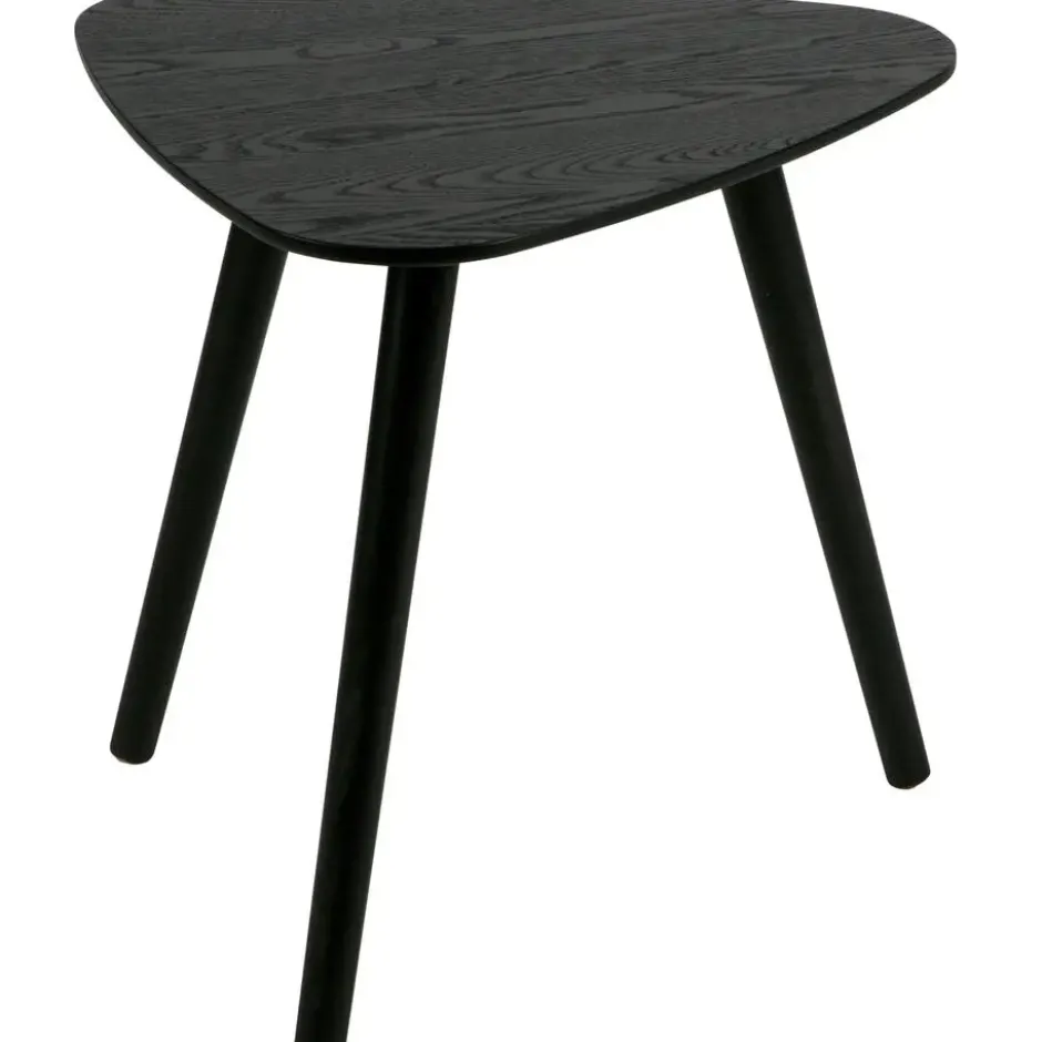 WOOOD Nila Bijzettafels - Hout - Zwart - Set van 2