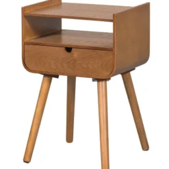 WOOOD Nils Nachtkastje/Bijzettafel - Hout - Naturel - 54x36x30