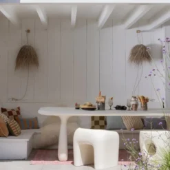 WOOOD Nivo Kruk Tuin - Polymeer - Naturel - 51x52x50