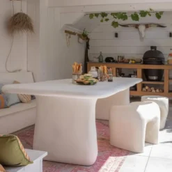 WOOOD Nivo Kruk Tuin - Polymeer - Naturel - 51x52x50