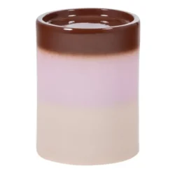 WOOOD Ollo Bijzettafel Ø 35 CM - Keramiek - Roze/Bruin - 44x35x35