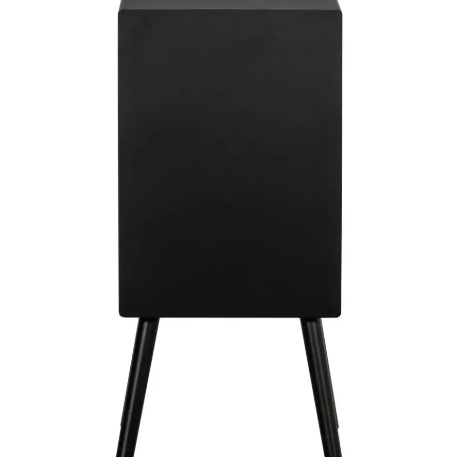 WOOOD Ozzy Nachtkastje - Hout - Zwart - 75x36x30