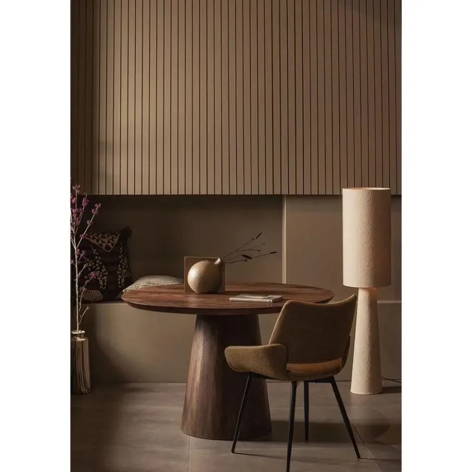 WOOOD Parade Eetkamerstoelen - Melange Stof - Mosterd - Set van 2