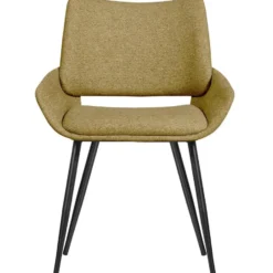WOOOD Parade Eetkamerstoelen - Melange Stof - Mosterd - Set van 2