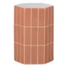 WOOOD Plu Decoratieve Bijzettafel - Keramiek - Oudroze - 54x38x32