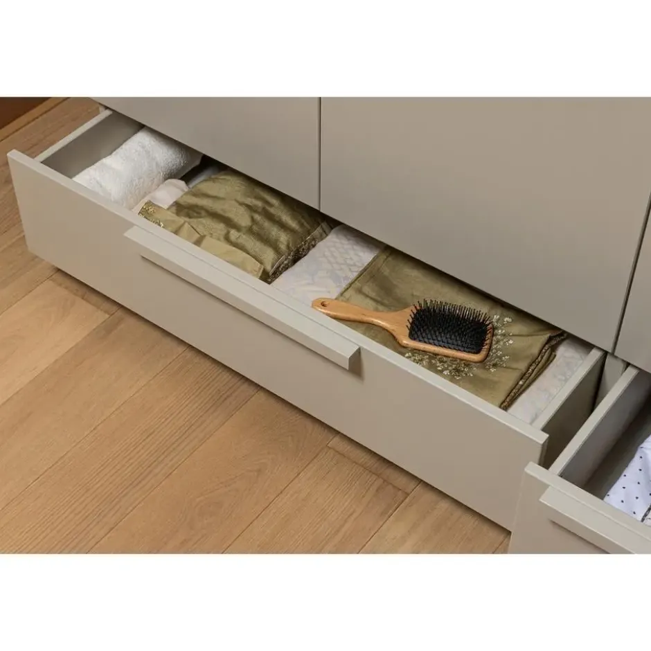 WOOOD Pure 3-deurs Hang/Legkast Splitdeur - Grenen - Dust - 215x142x60