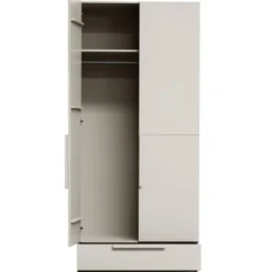 WOOOD Pure 2-deurs Hang/Legkast Splitdeur - Grenen - Dust - 215x95x60
