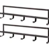 WOOOD Quinn Kapstok 5 Haken - Metaal - Zwart - Set van 2
