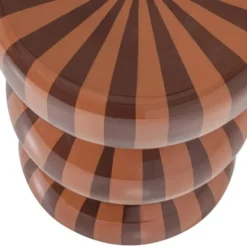 WOOOD Ravo Bijzettafel - Metaal - Roze/Bruin - 46x36x36