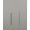 WOOOD Rens Kledingkast 3-Deurs - Noten/Grijs - 210x165x58