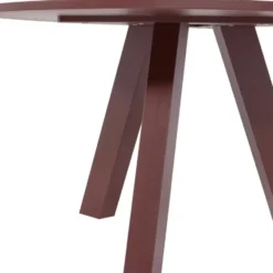 WOOOD Rhonda Eettafel Ø120 CM - Eiken - Bordeauxrood - 75x129x129