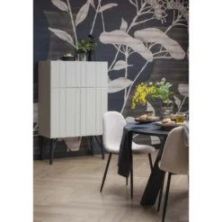 WOOOD Rhonda Eettafel - Eiken - Blacknight - Ø129 cm