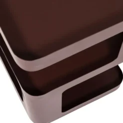 WOOOD Riv Bijzettafel/Nachtkastje - Metaal - Paars/Bruin - 54x35x35
