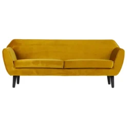 WOOOD Rocco 2-Zits Bank - Velvet - Oker - 75x187x82