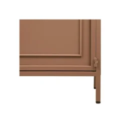 WOOOD Ronja Vitrinekast - Metaal - Military Brown - 189x110x43