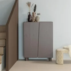 WOOOD Root Opbergkast 2-Deurs - Grenen - Truffel Bruin - 135x100x45