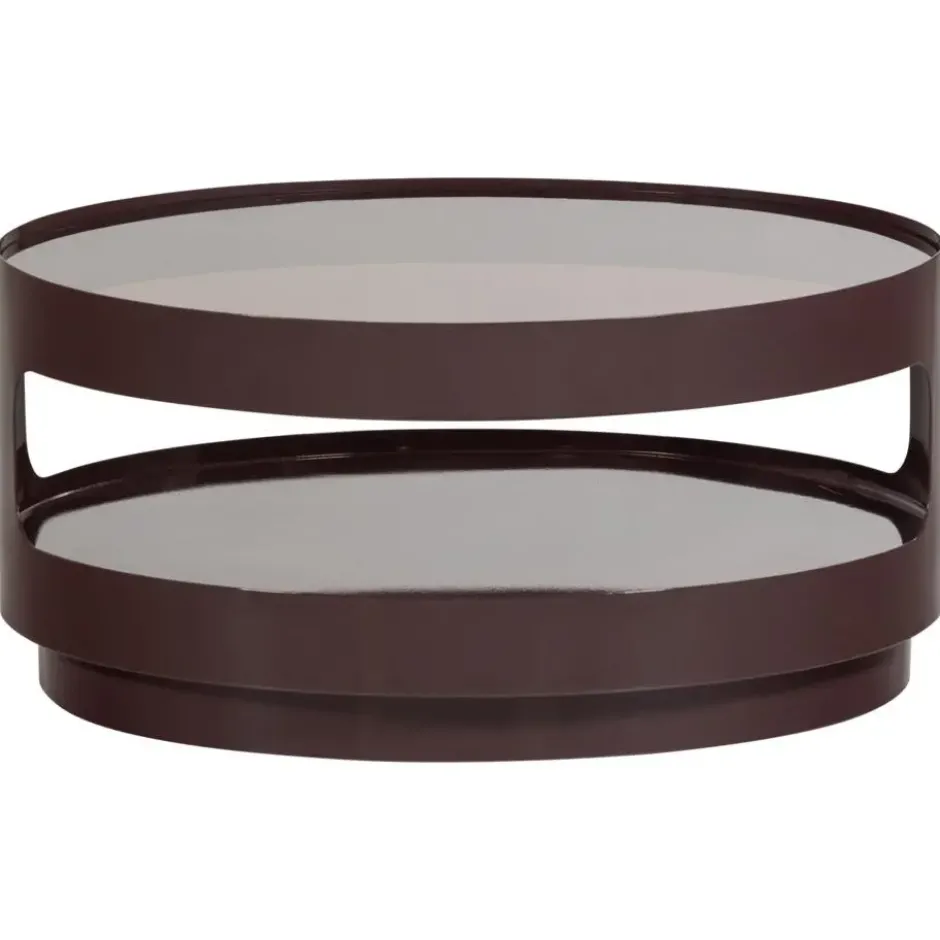 WOOOD Sero Salontafel - Metaal/Glas - Bruin - 32x70x70