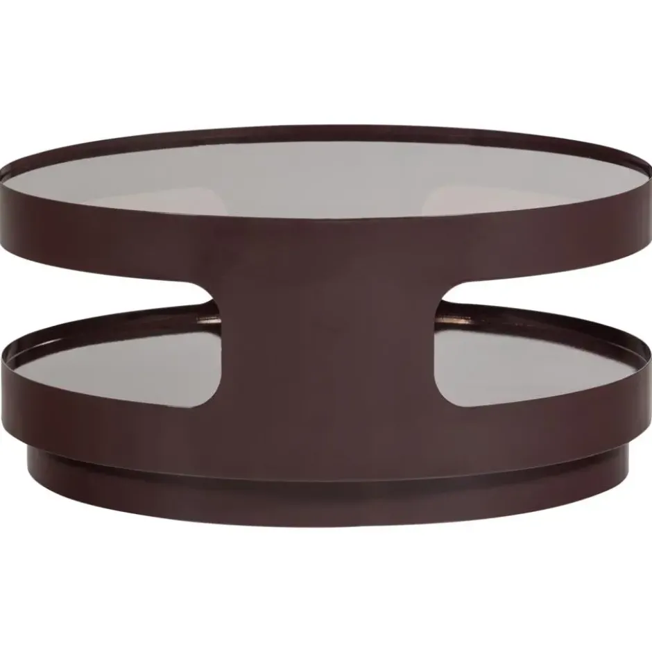 WOOOD Sero Salontafel - Metaal/Glas - Bruin - 32x70x70