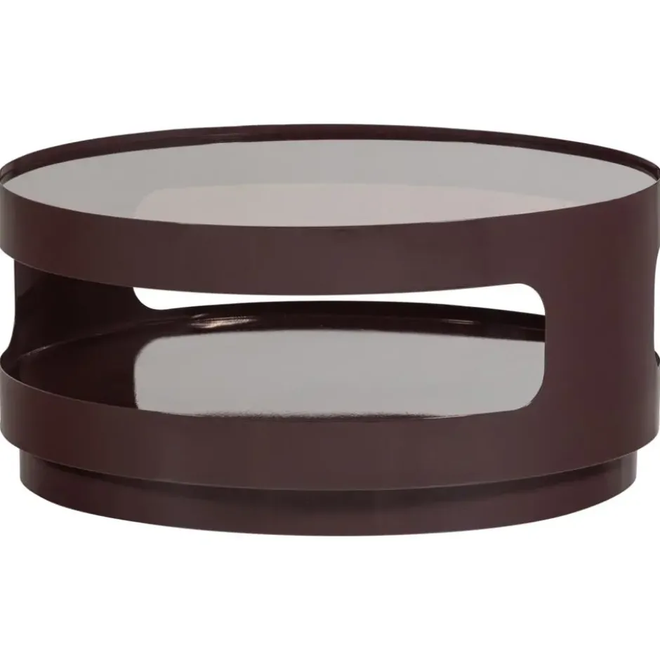 WOOOD Sero Salontafel - Metaal/Glas - Bruin - 32x70x70