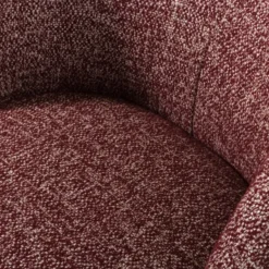 WOOOD Serra Draaifauteuil - Melange Stof - Bordeauxrood - 68x70x77