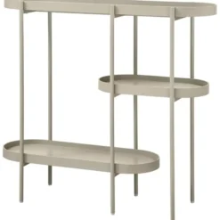 WOOOD Sidetable Noan - Hout/Metaal - Beige - 80x90x28