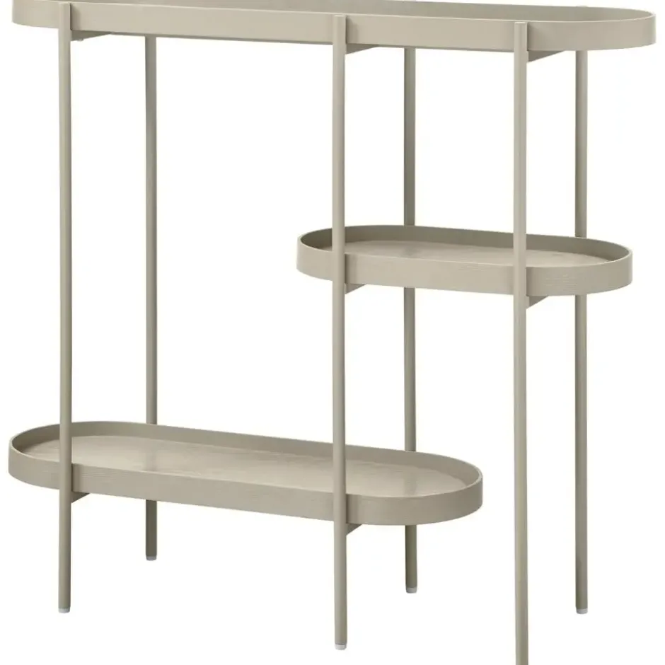 WOOOD Sidetable Noan - Hout/Metaal - Beige - 80x90x28