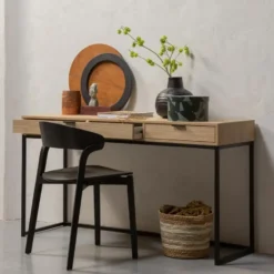 WOOOD Silas Bureau - Eiken - Melamine - 74x140x44