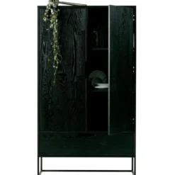 WOOOD Silas 2-Deurs Kast - Essen - Blacknight - 149x85x35