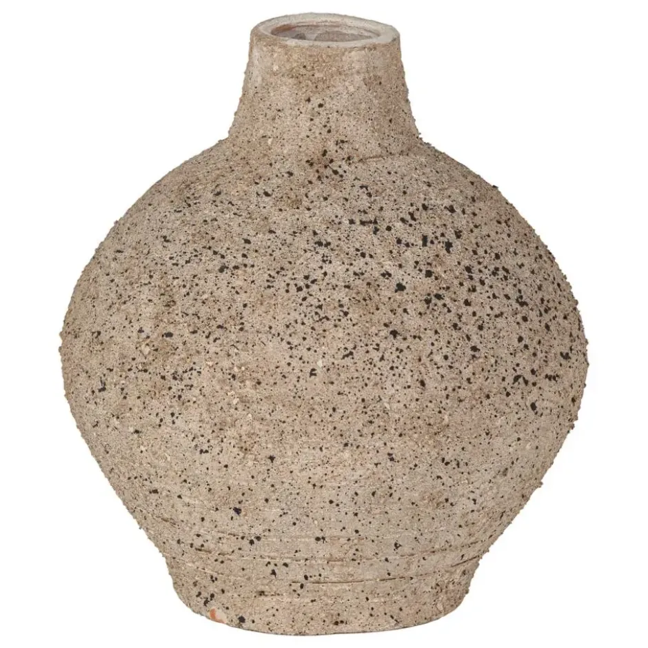 WOOOD Sive Decoratie Vaas - Klei - Zand - 25x22x22