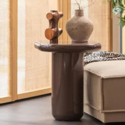 WOOOD Sive Decoratie Vaas - Klei - Zand - 25x22x22