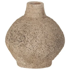 WOOOD Sive Decoratie Vaas - Klei - Zand - 25x22x22